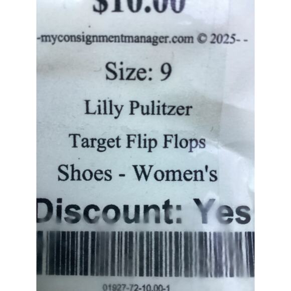 Lilly Pulitzer for Target Women’s Flip Flops Size 9 Nosey Posey Multicolor - Picture 4 of 4